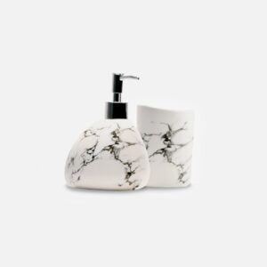 set salle de bain marbre blanc