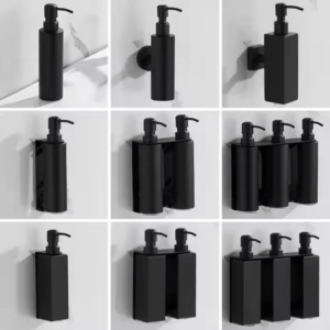 Distributeur de savon encastrable noir