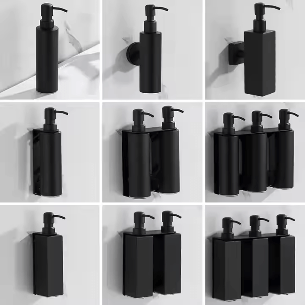 Distributeur de savon encastrable noir